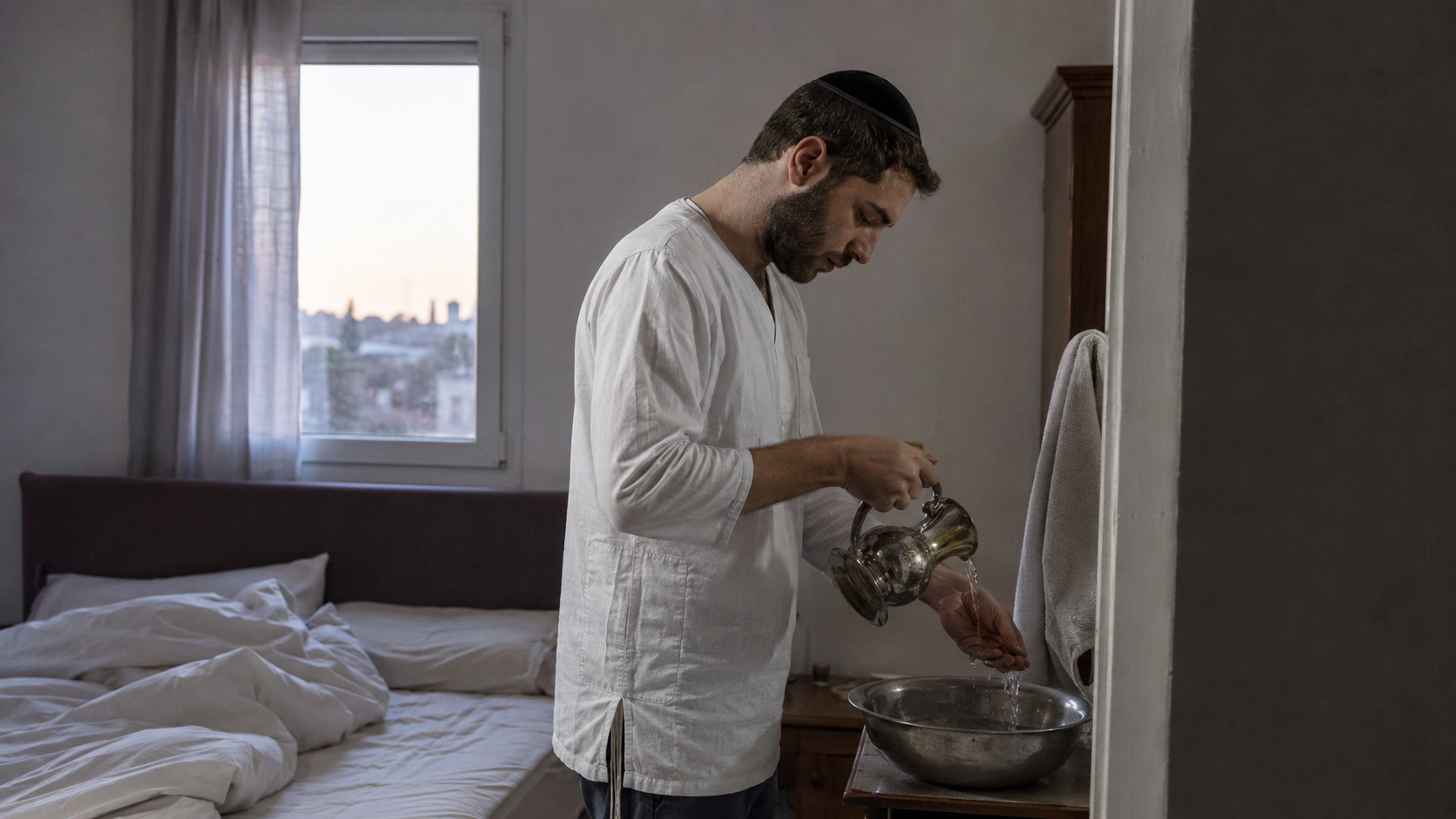 איך נוטלים ידיים בבוקר